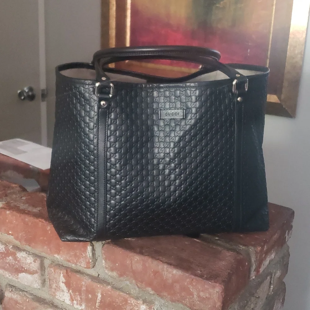 Gucci micro leather guccissima tote bag - Picture 3 of 16